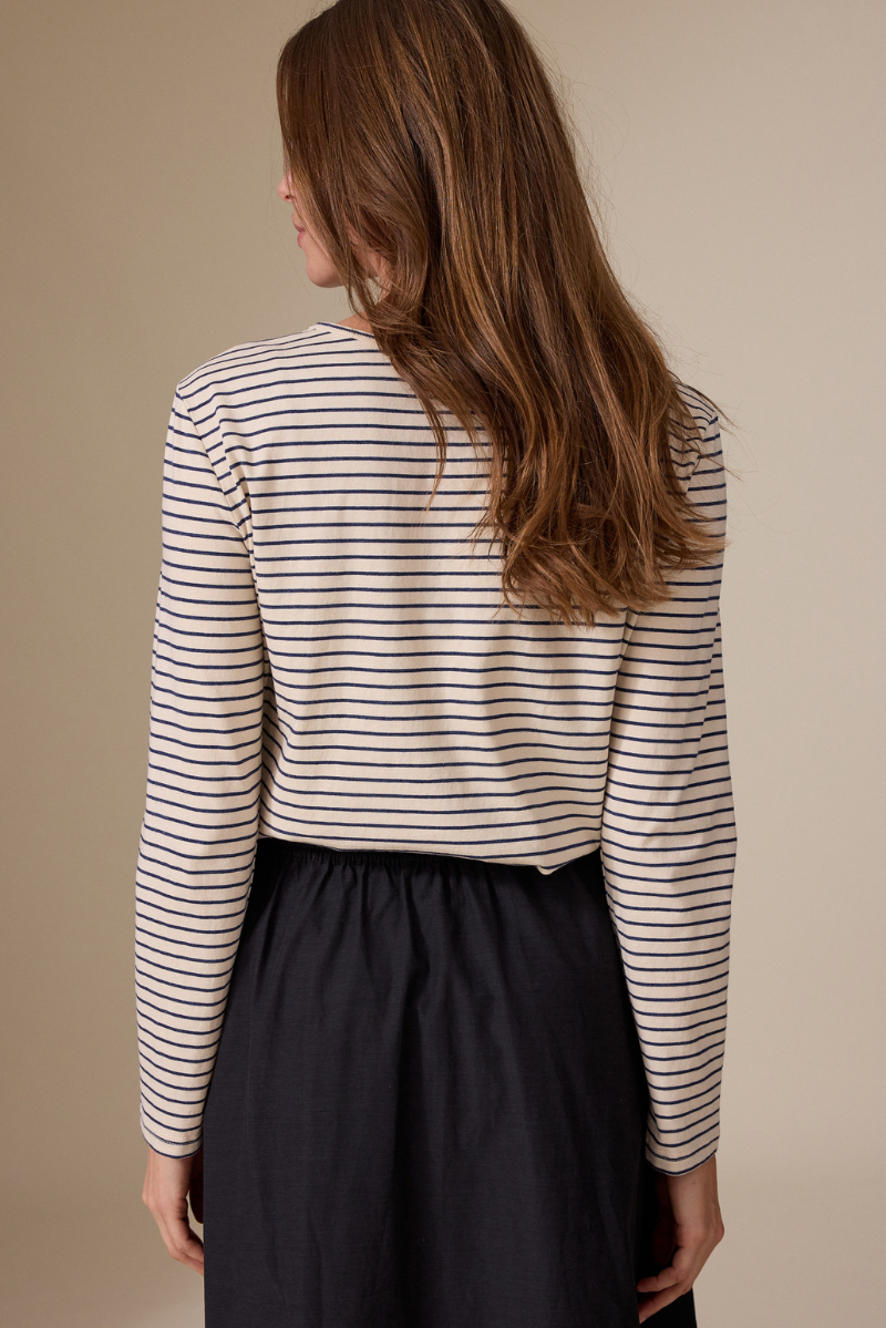 Lena Vest Marine-navy Streifen
