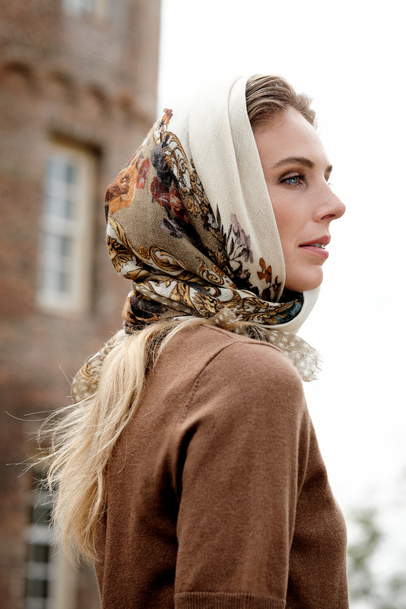 Hedda Shawl Schal Sand Druck