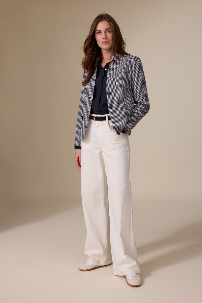 Kayla Blazer Marine-navy Print