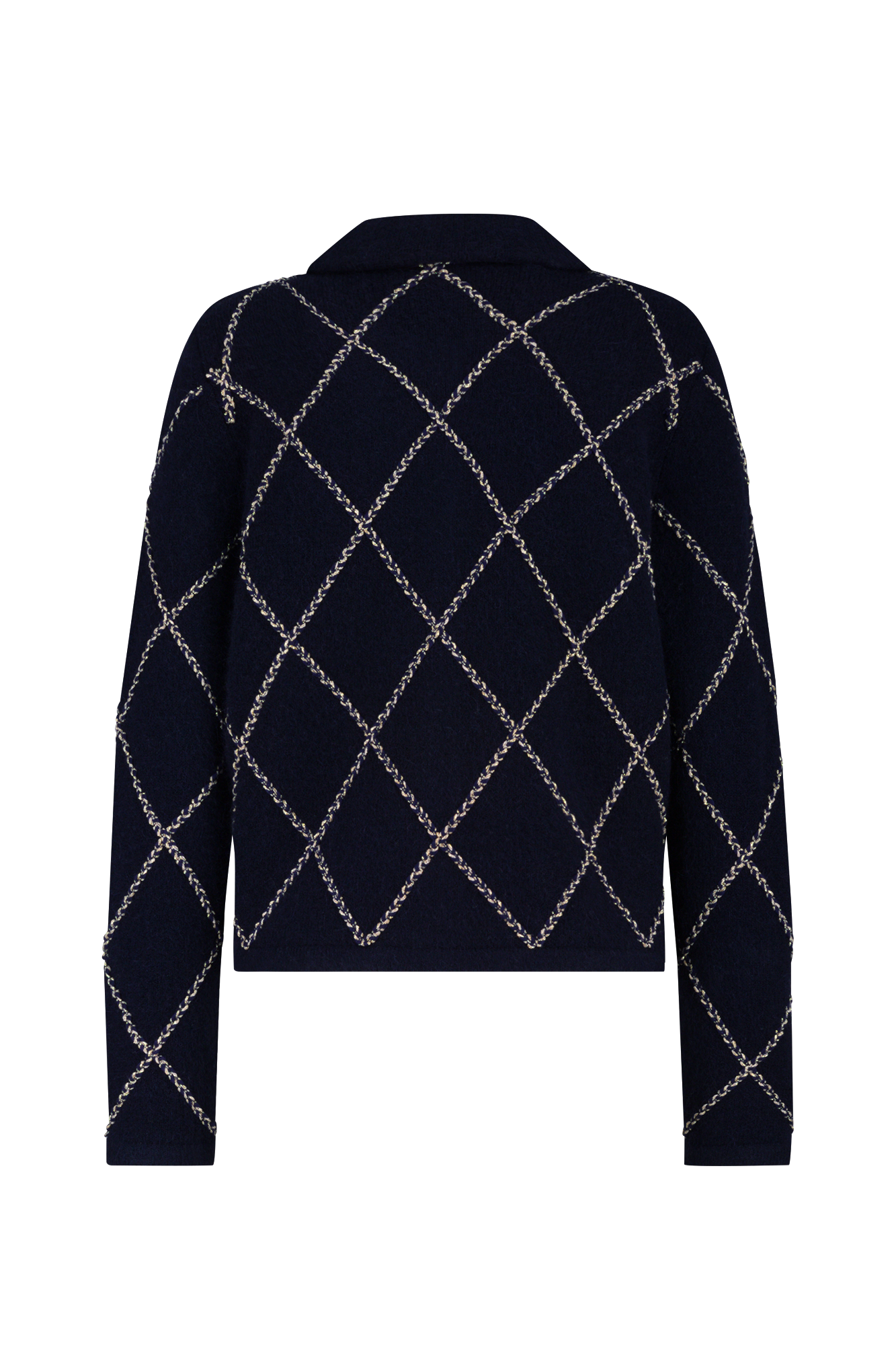 Kacy Strickjacke Marine-Navy-Print