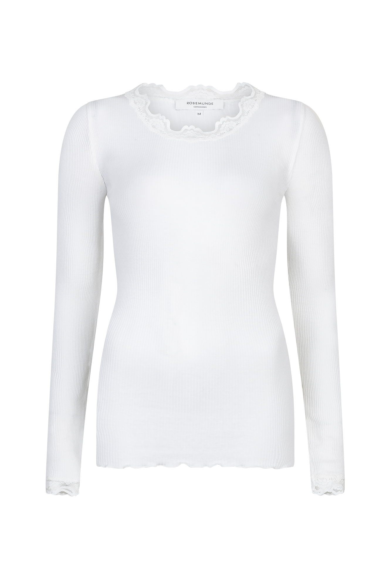 Babette Langarmshirt Regular-Fit mit Spitze Off-White