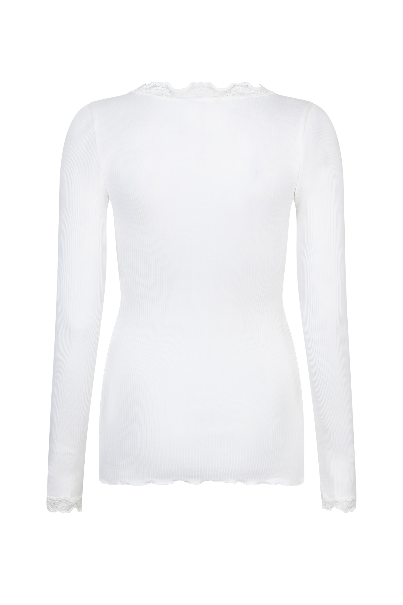 Babette Langarmshirt Regular-Fit mit Spitze Off-White