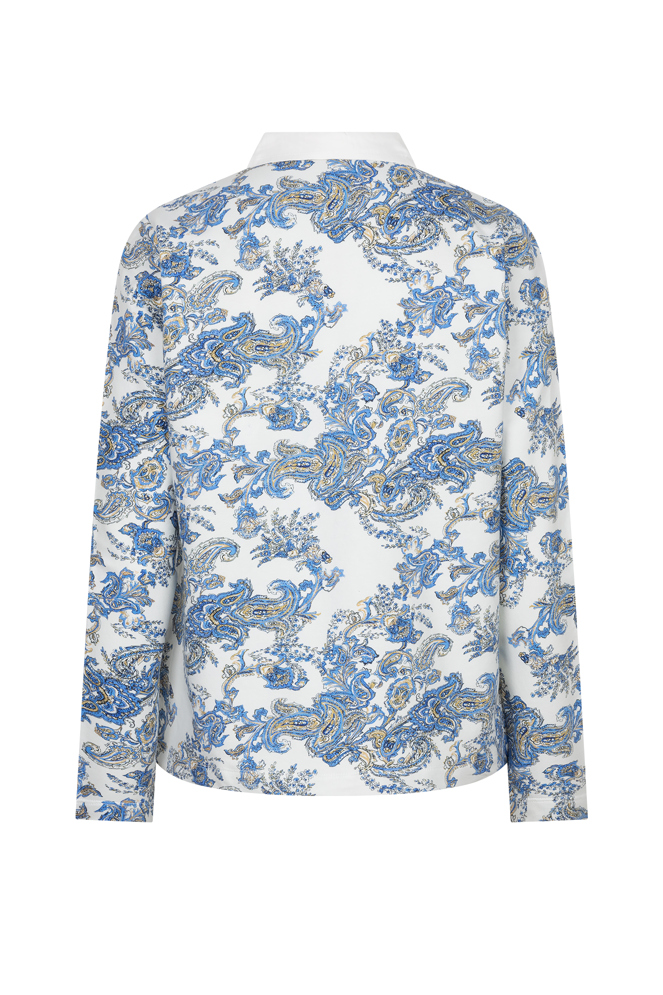 Olina Top Blau Print