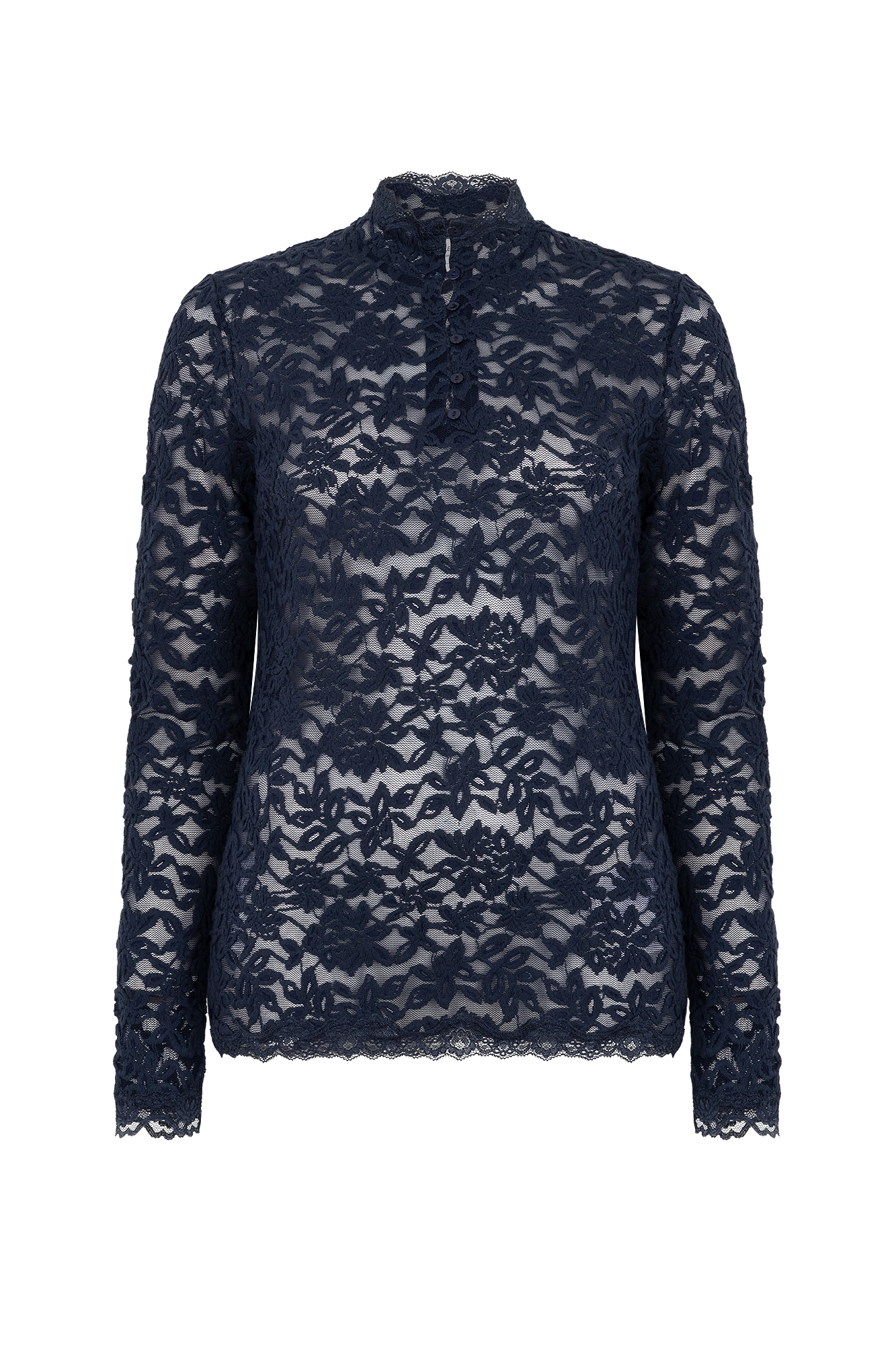 Delicia Turtle Neck Top Marine-navy