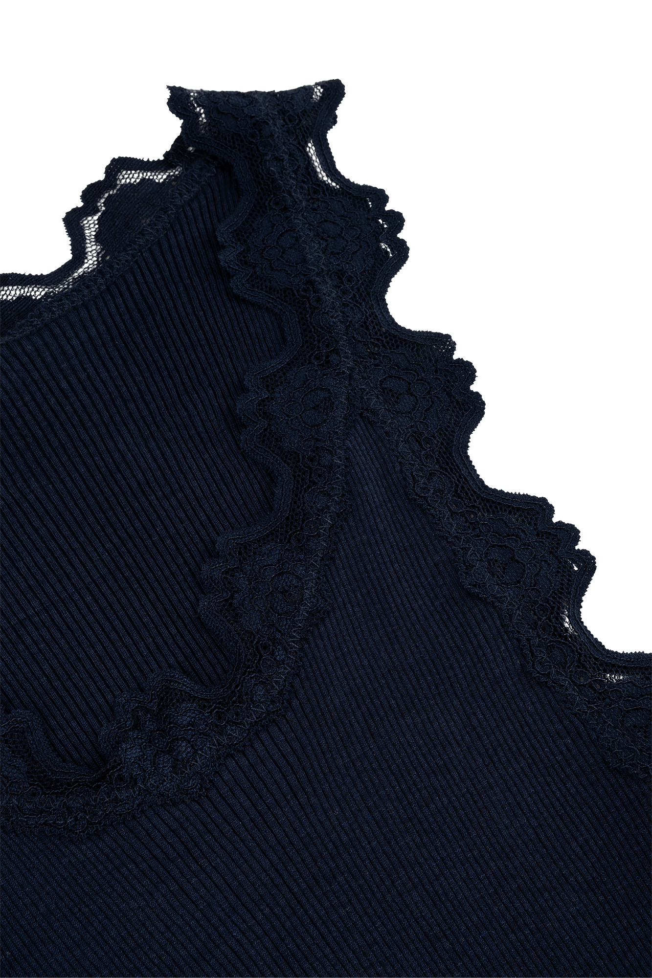 Babette SL U-neck Lace Marine-navy