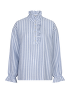 Nabia Bluse Hellblau Streifen
