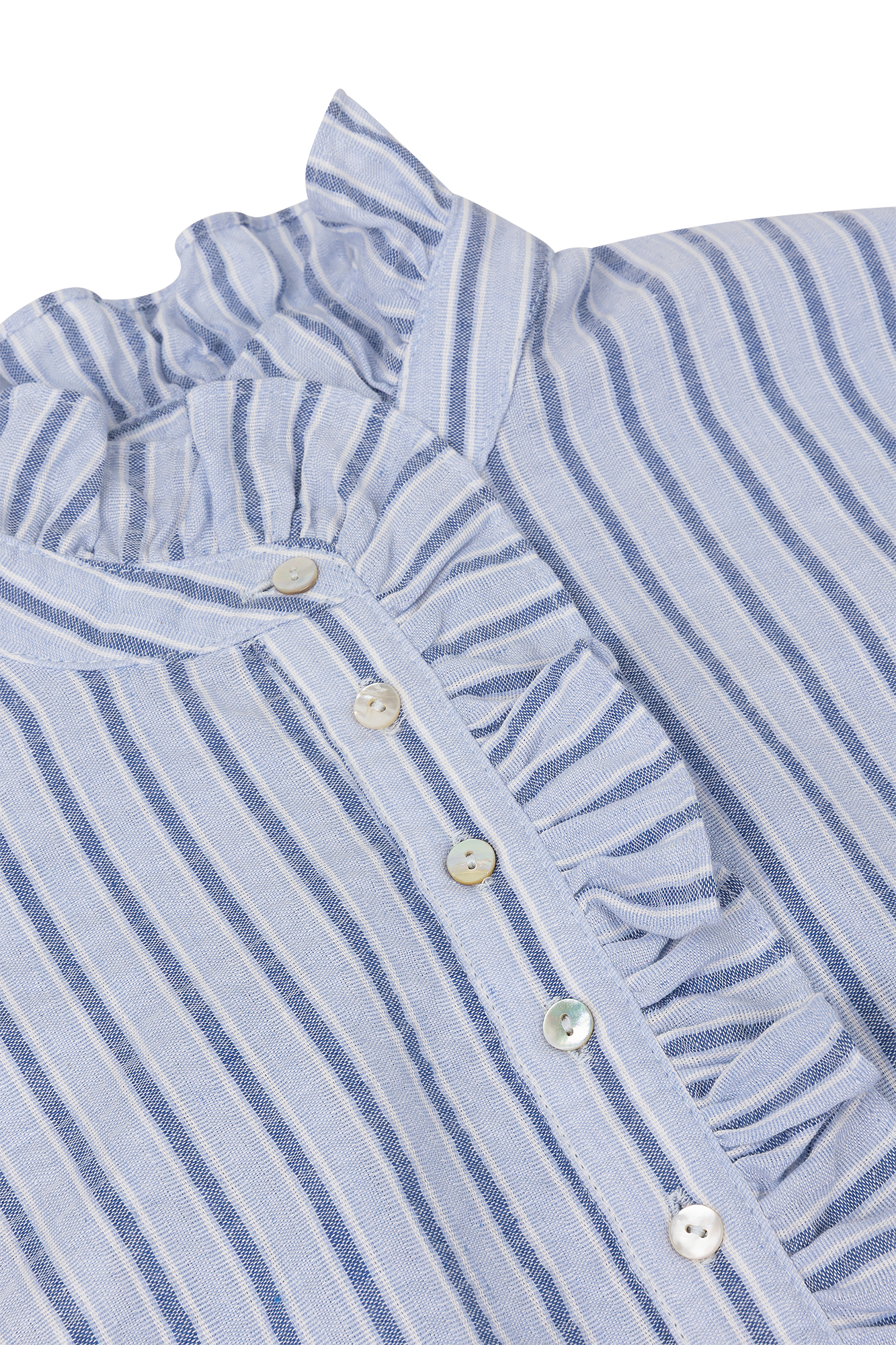 Nabia Bluse Hell Blau Streifen