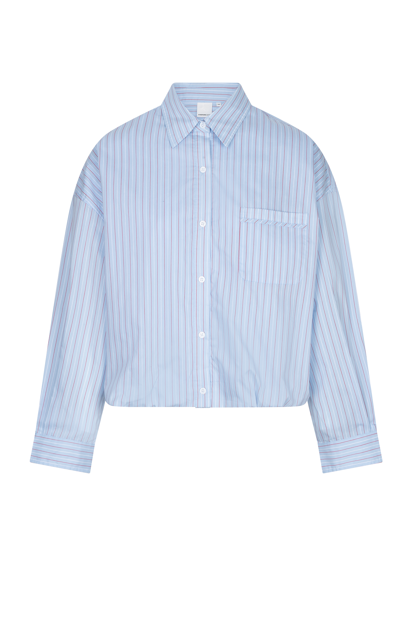 Bink Bluse Hellblau Streifen