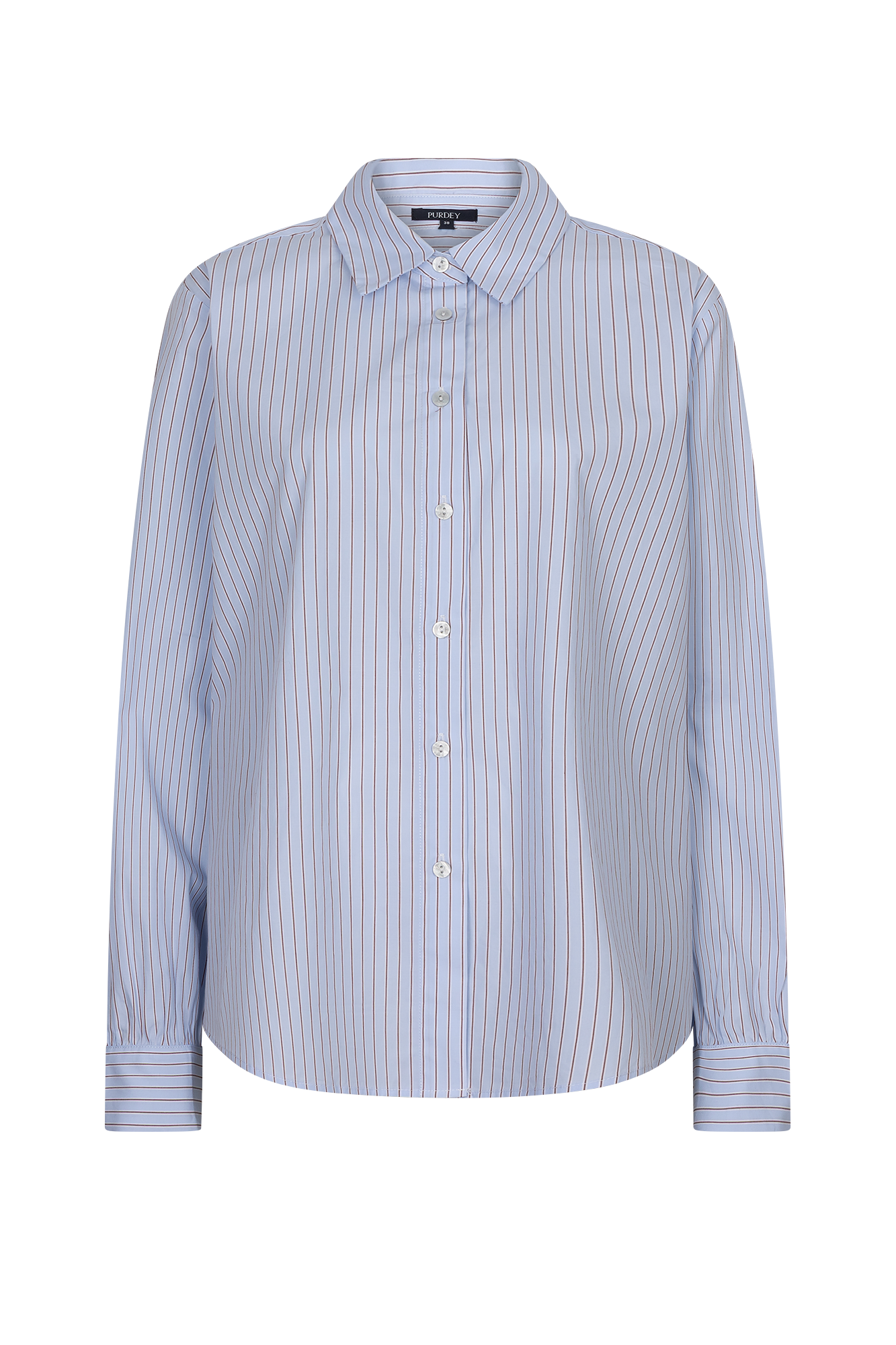 Nimre Bluse Hell Blau Streifen