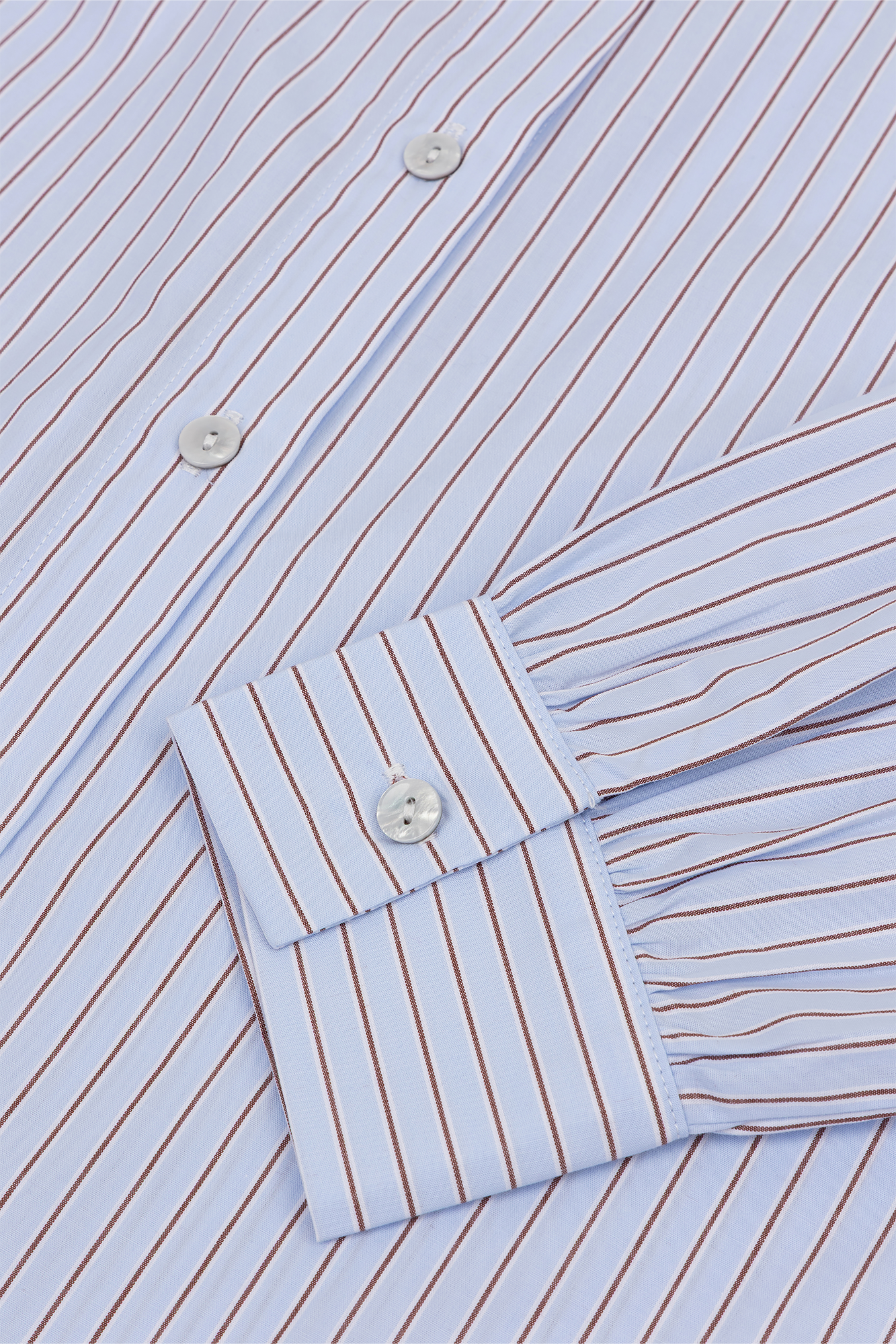 Nimre Bluse Licht Blau Streifen