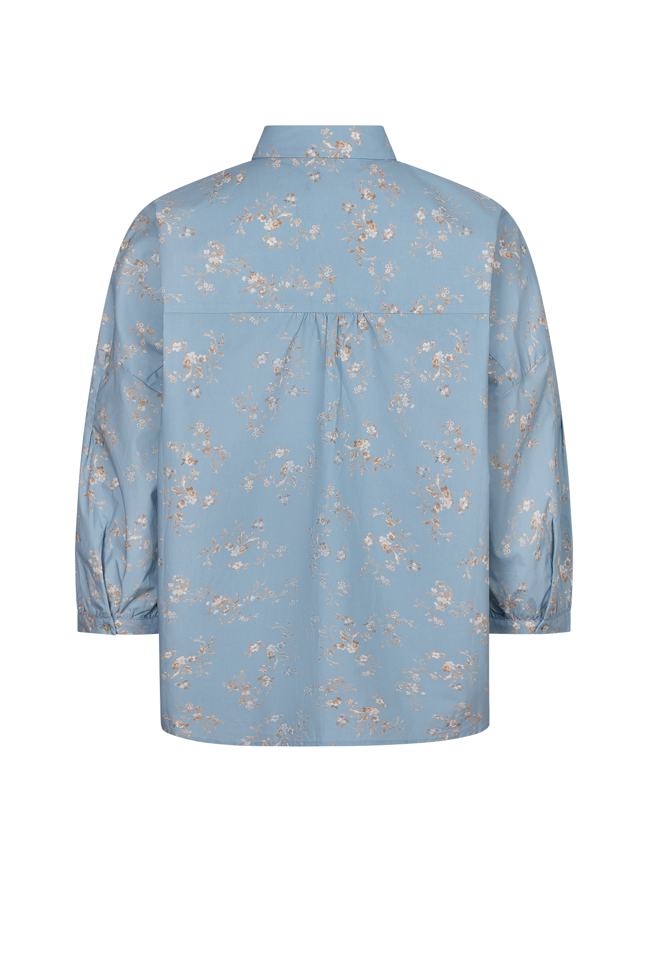Marian Bluse Hellblau Print