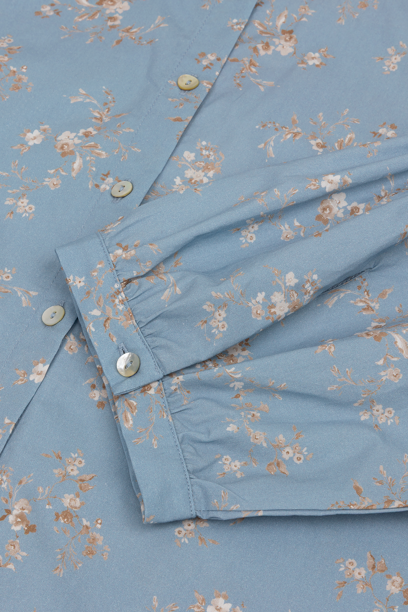 Marian Bluse Hellblau Print