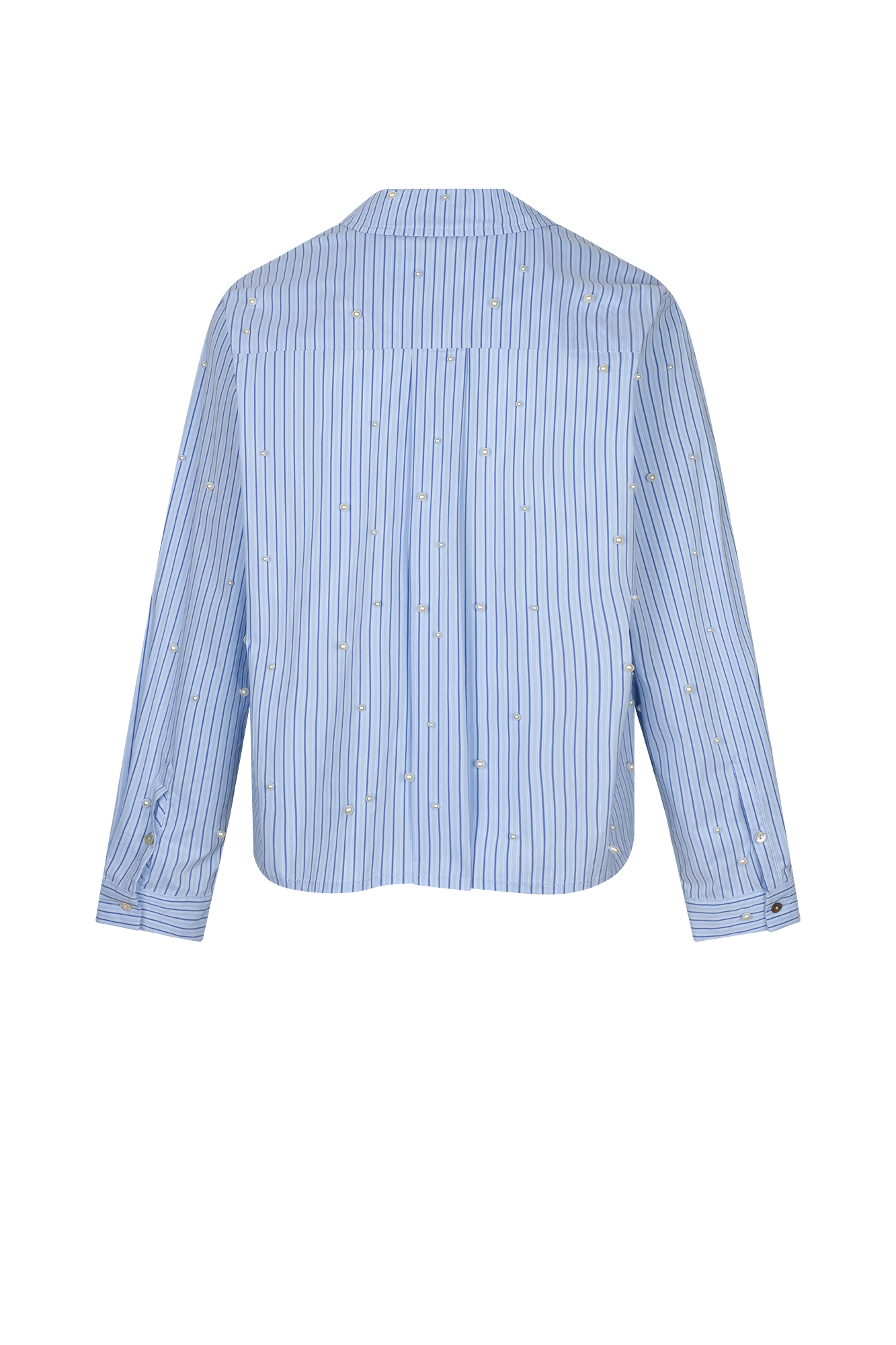 Patches Bluse Hellblau