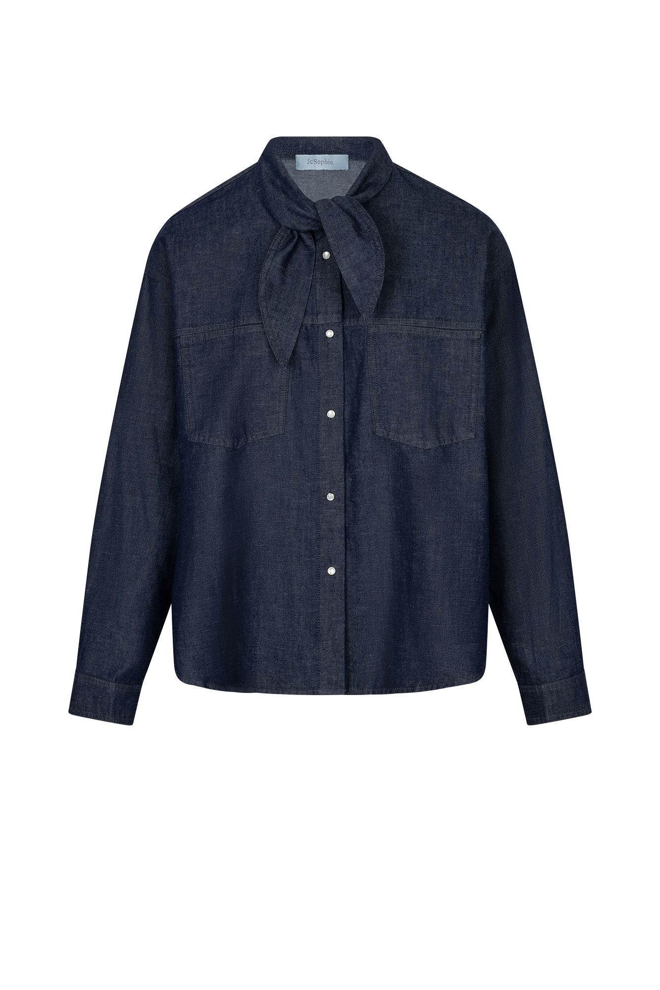 Plum Bluse Blau Wash