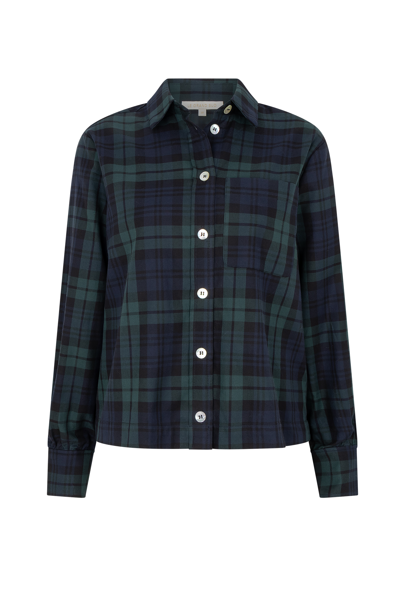 Riene Bluse Blau kariert