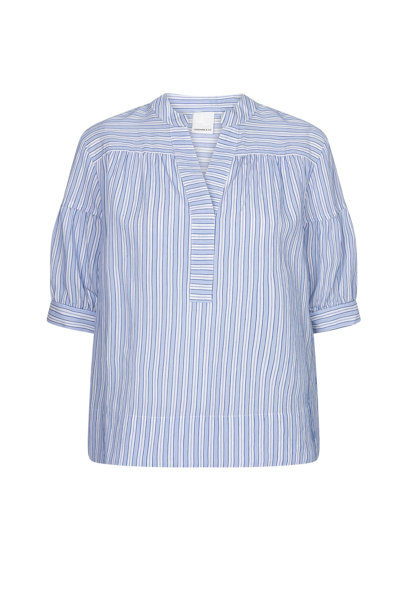 Bregje Bluse Hellblau Streifen