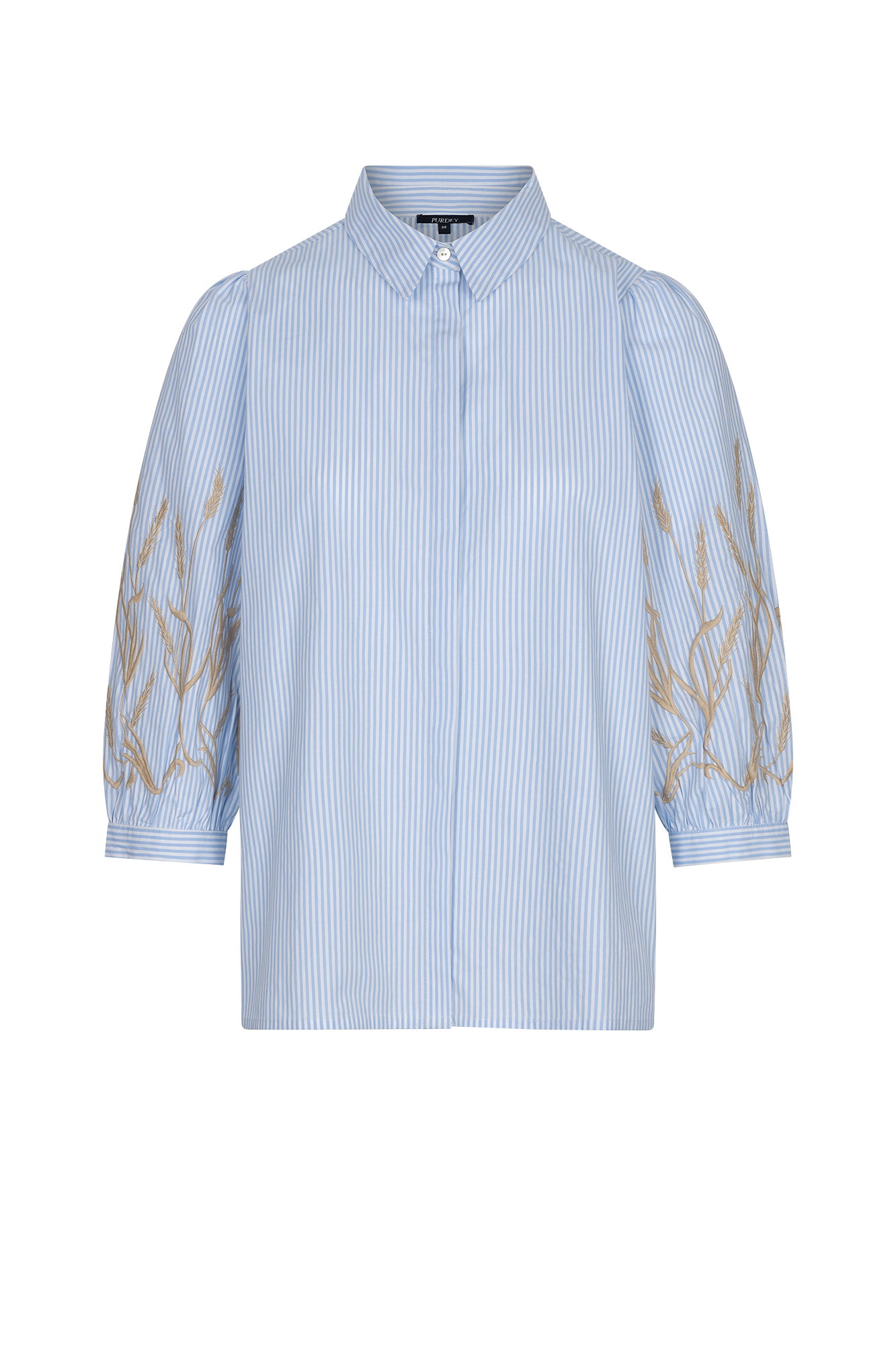 Kima Blouse Licht Blauw Streep