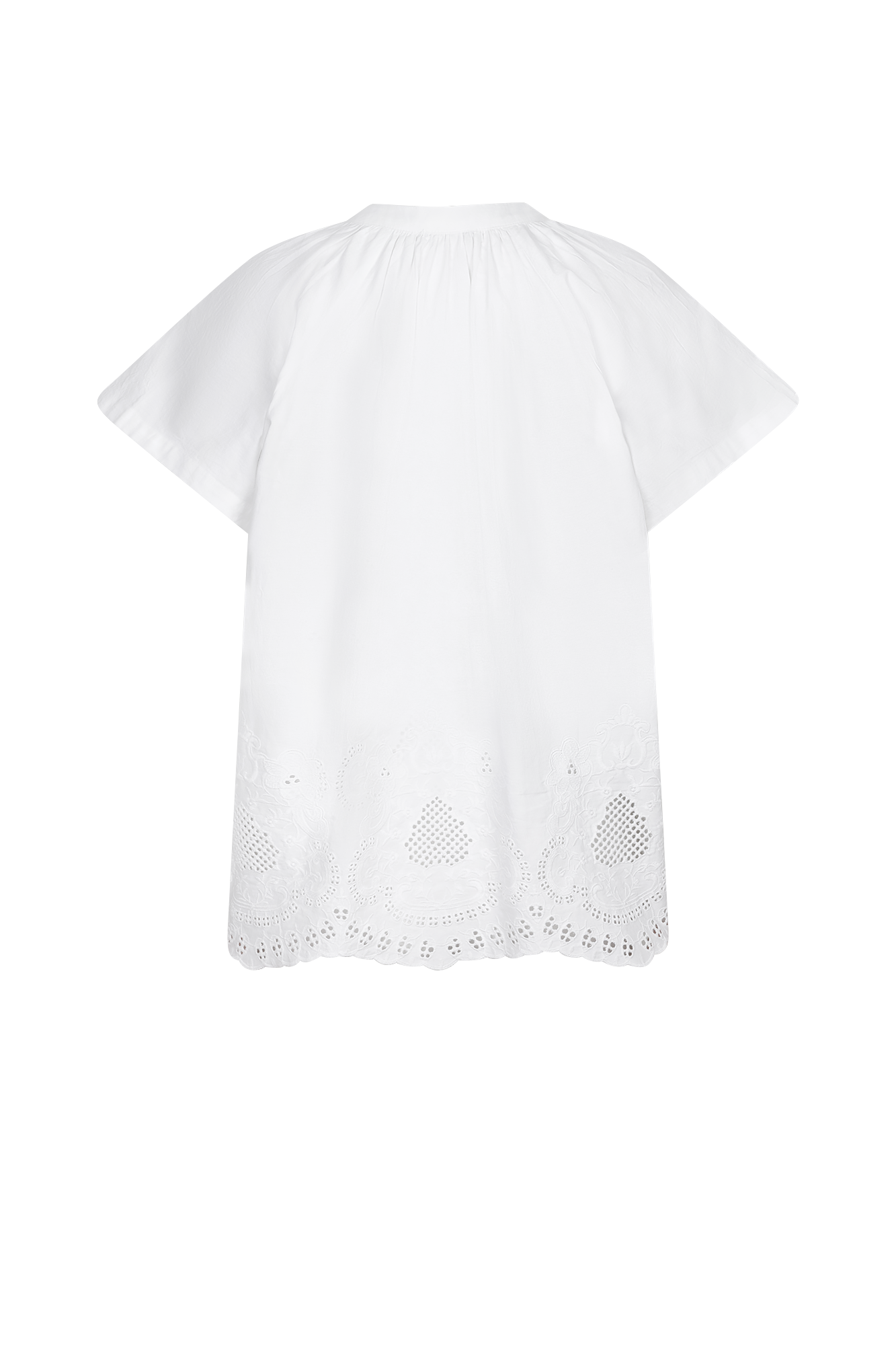 Karo Blouse Bluse Weiß