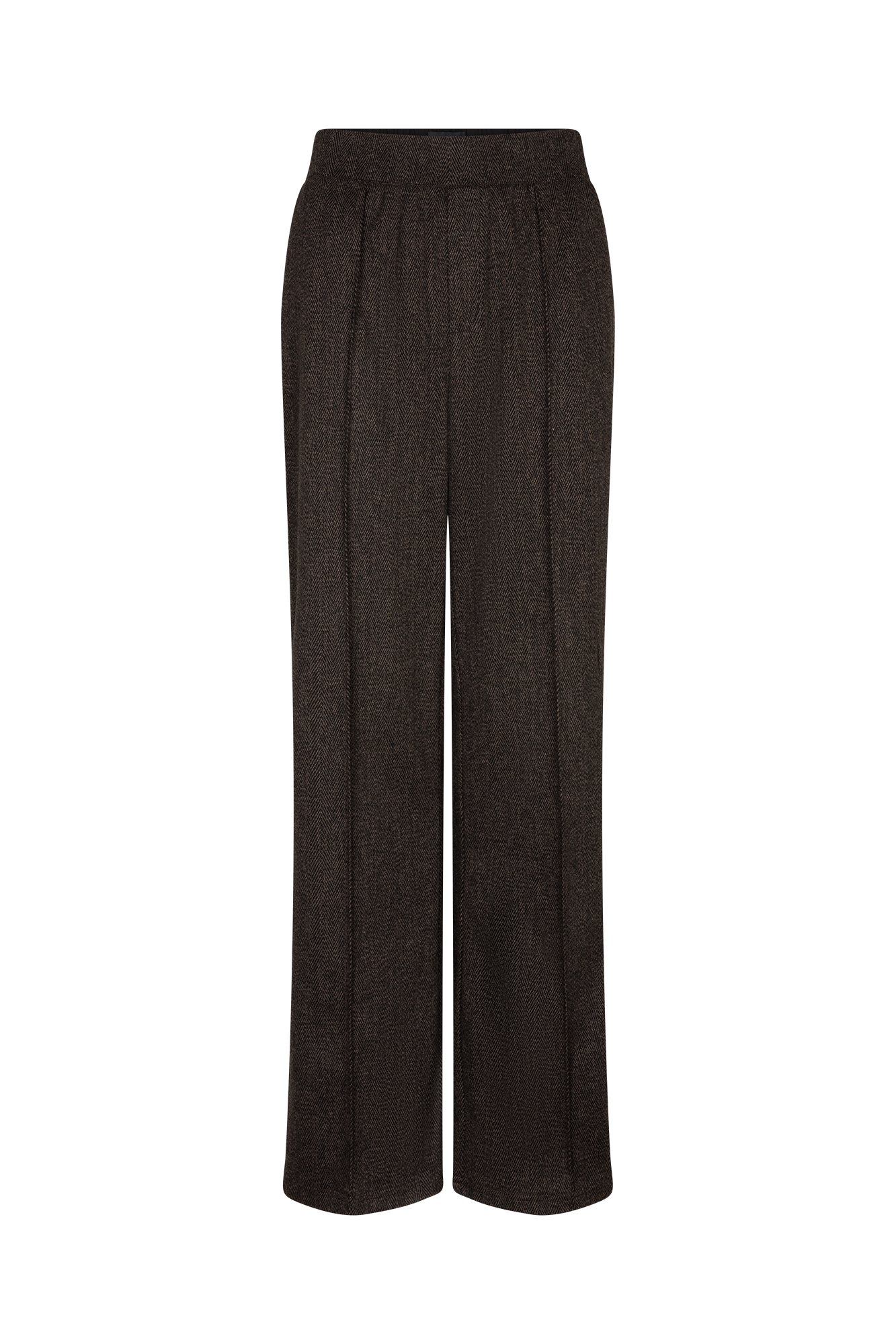 Wide Pant Herringbone Bruin
