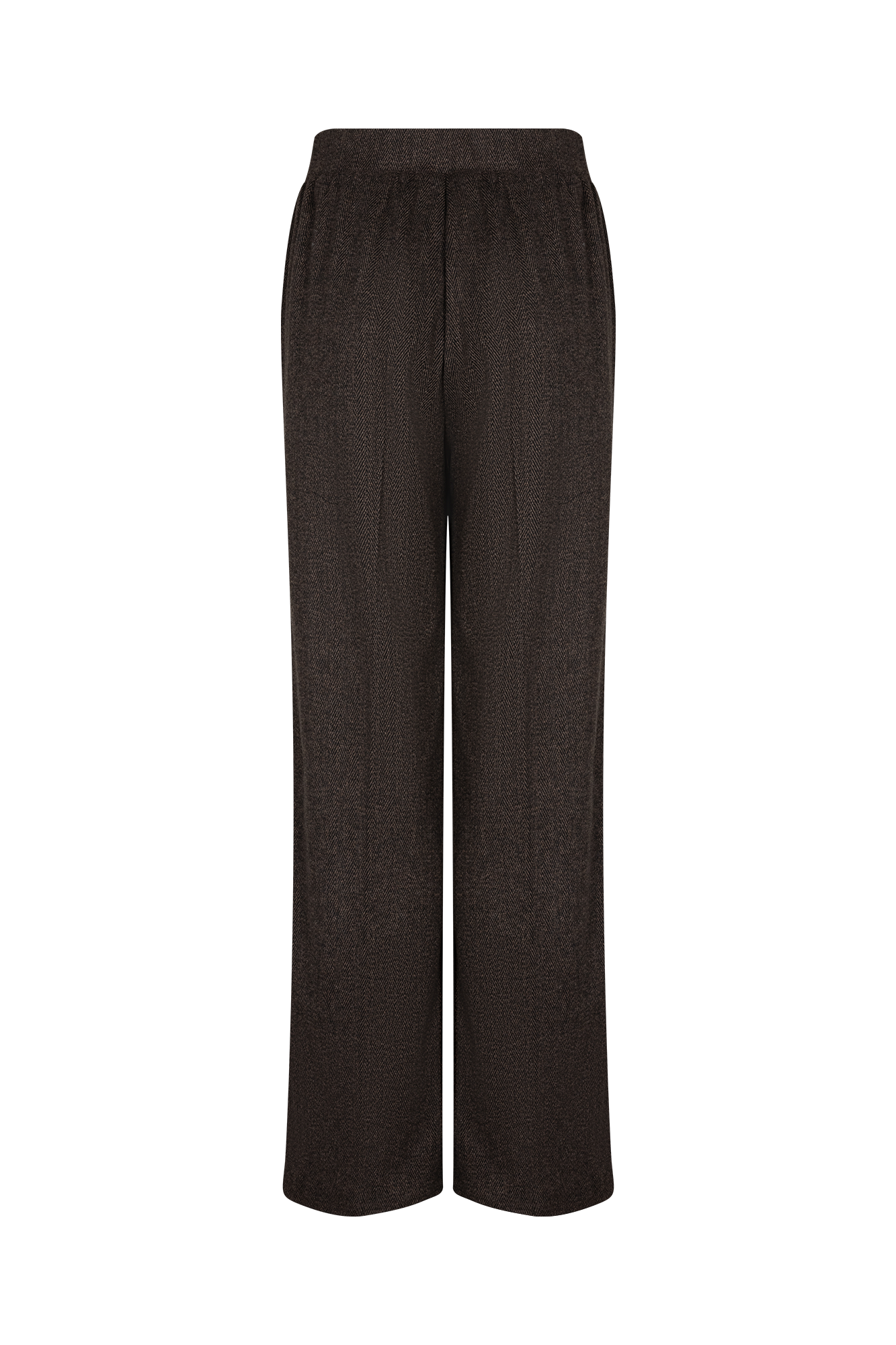Wide Pant Herringbone Bruin