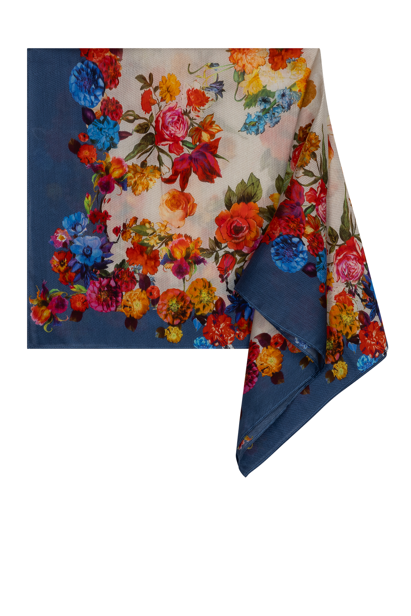 Gigi Shawl Blauw Print