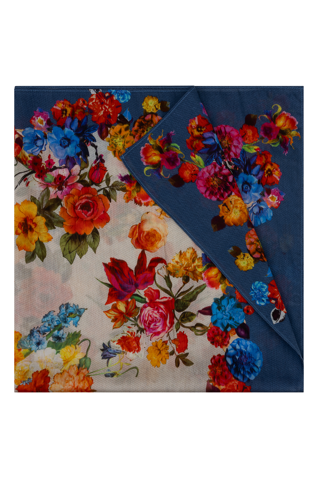 Gigi Shawl Blauw Print