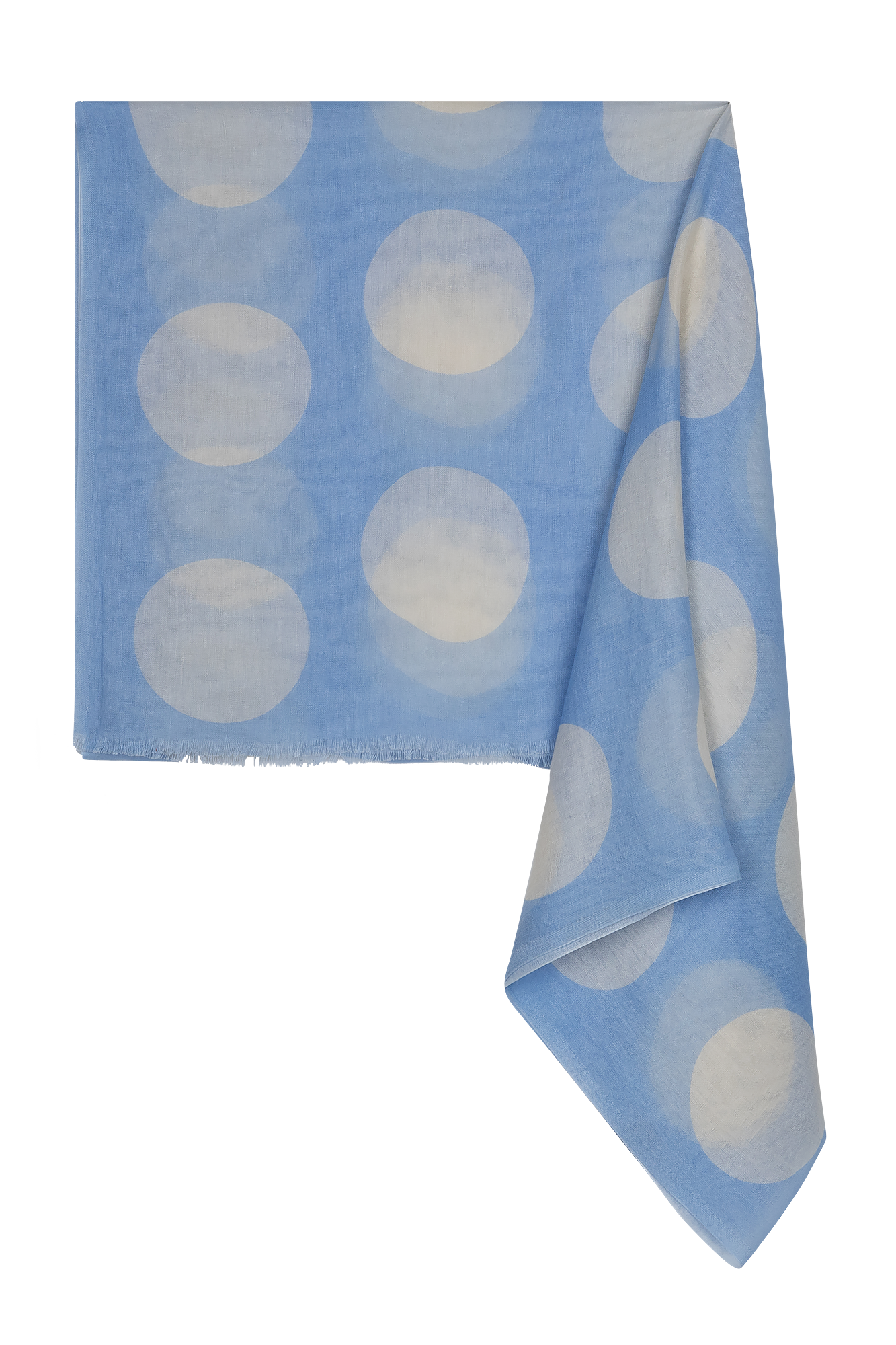 Ginny Shawl Licht Blauw Print