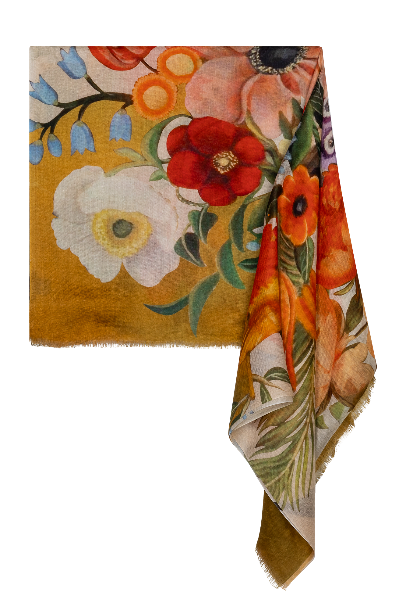 Gelina Shawl Geel Print