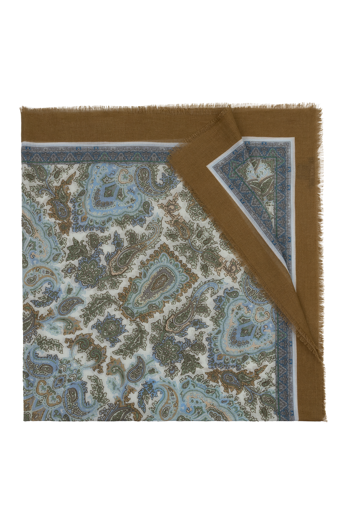 Gaby Shawl Khaky Print