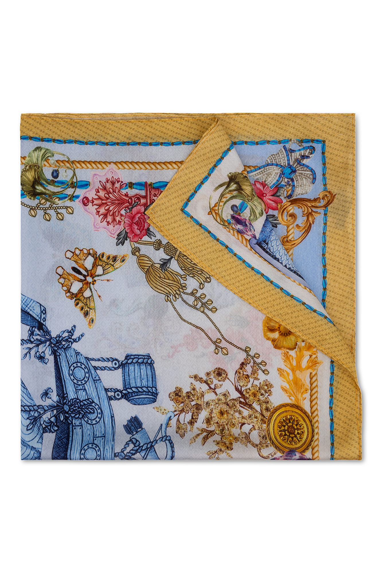 Glora Shawl Blauw Print