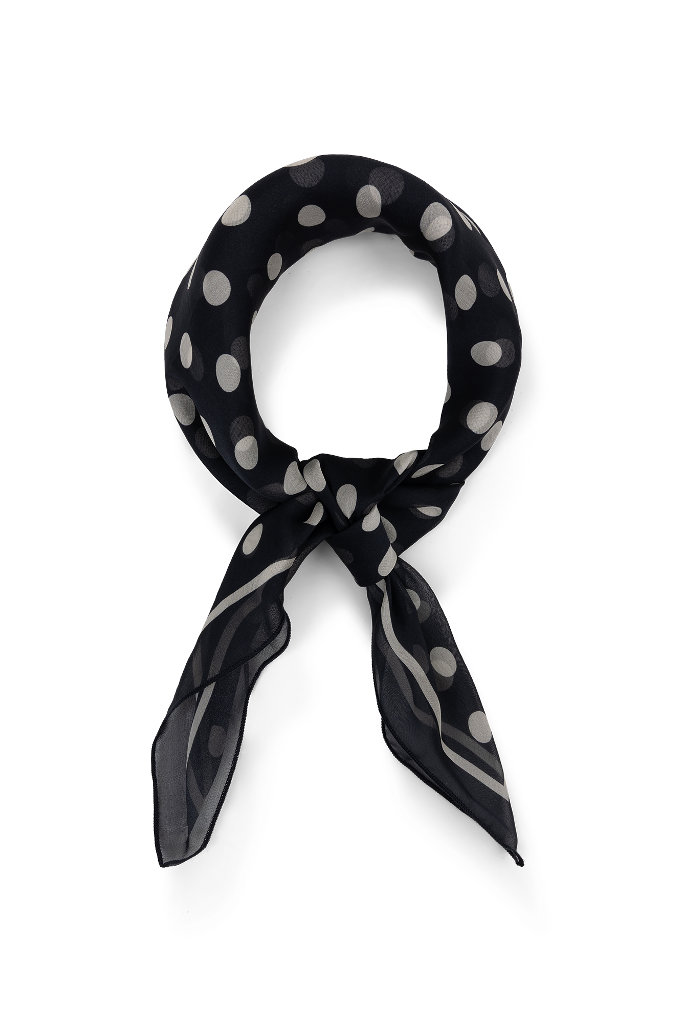 Hilde Shawl Marine-blau Druck