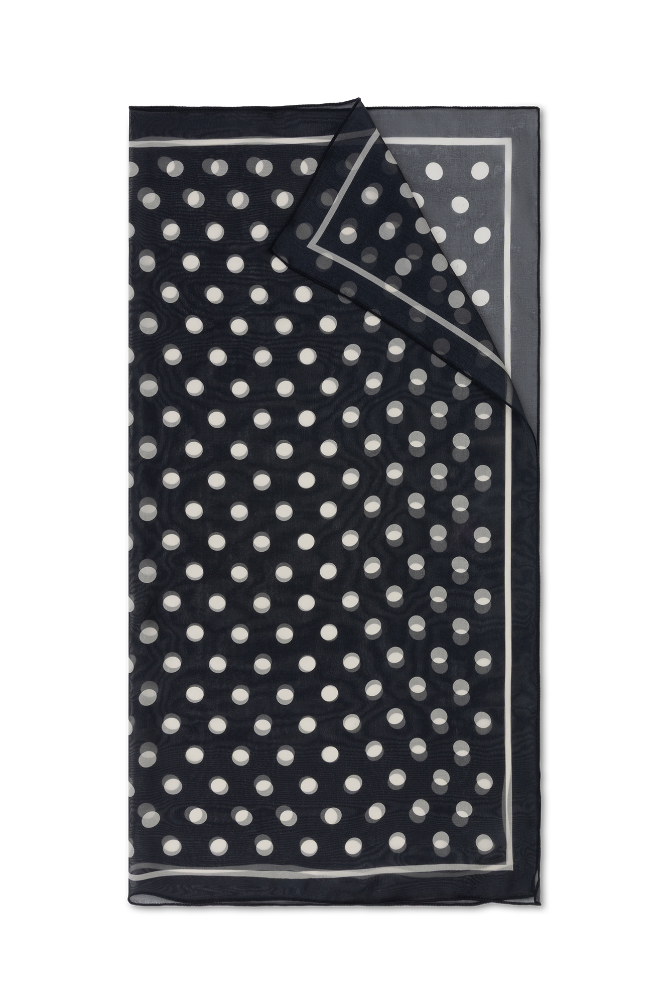 Hilde Shawl Marine-blau Druck