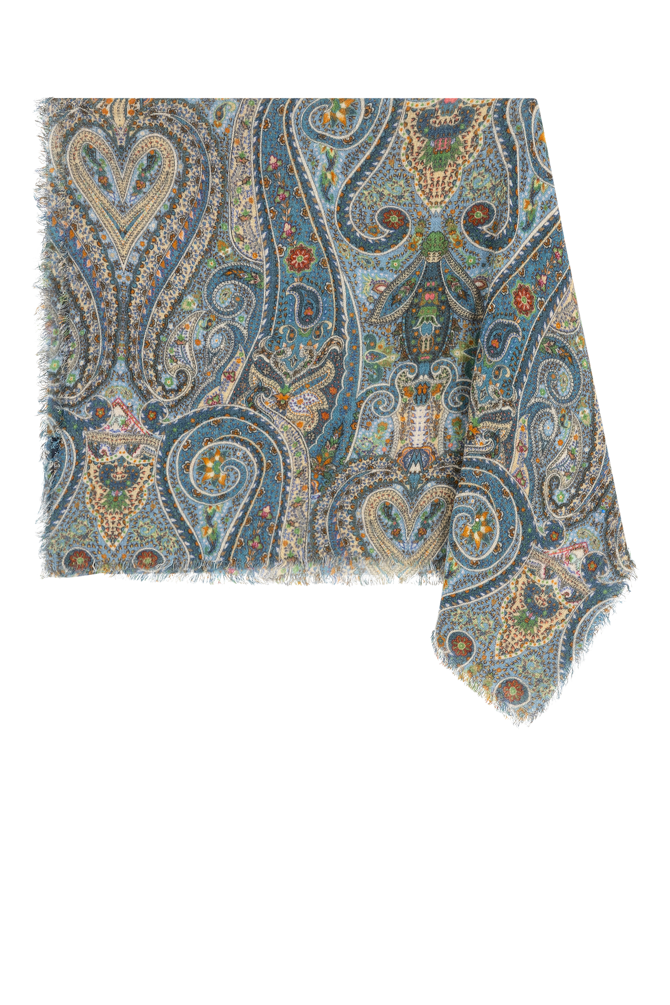 Hieke Shawl blau Print