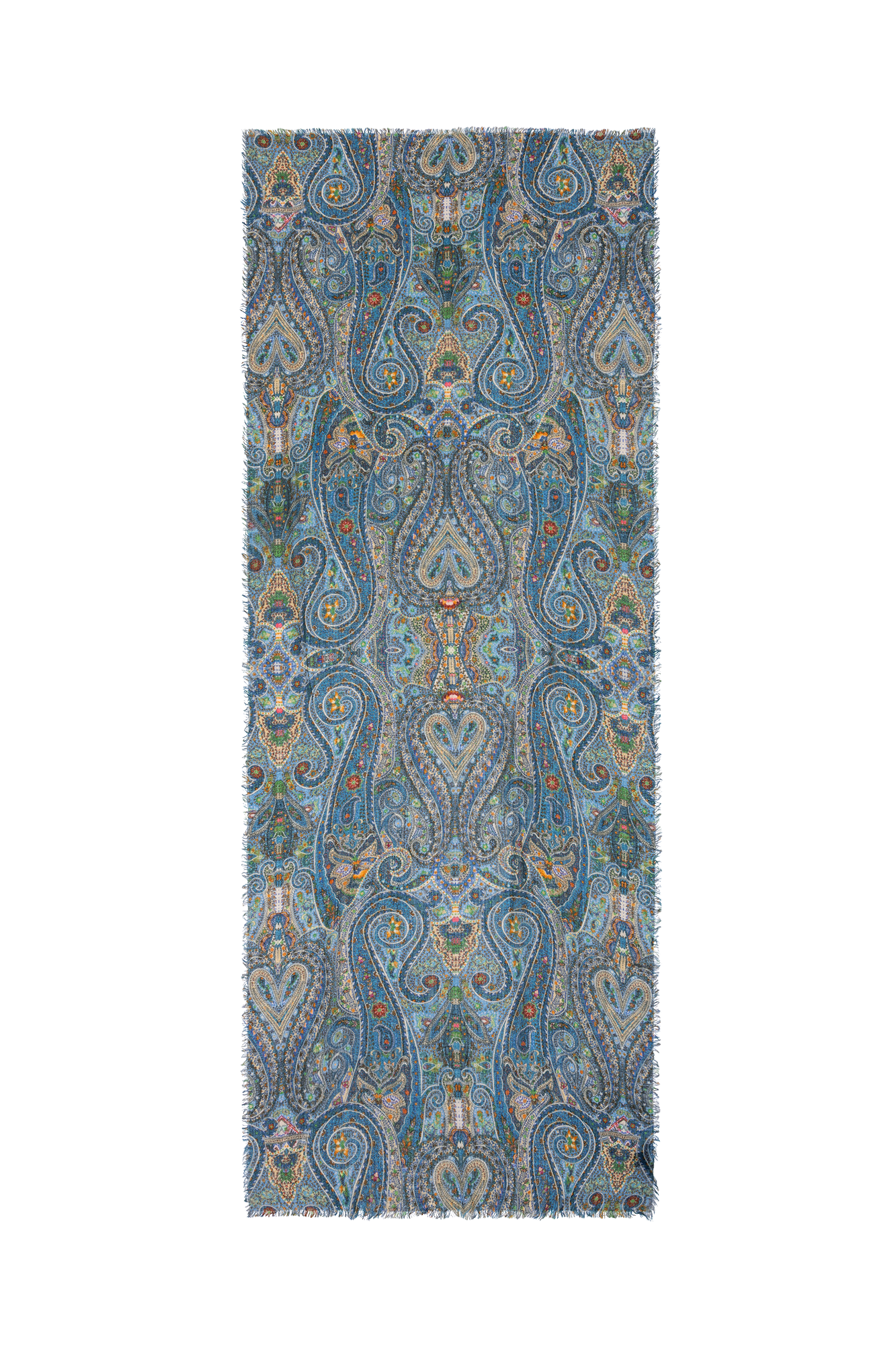 Hieke Shawl blau Print