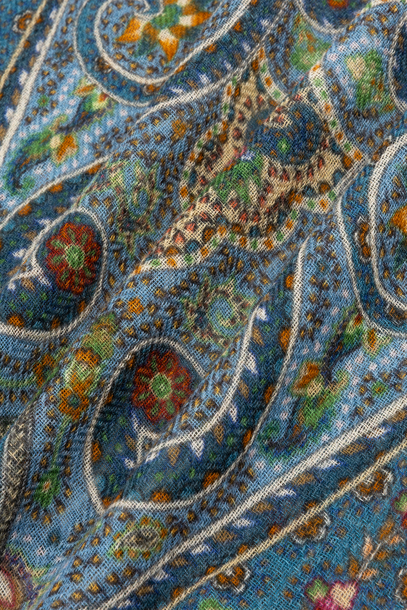 Hieke Shawl blau Print