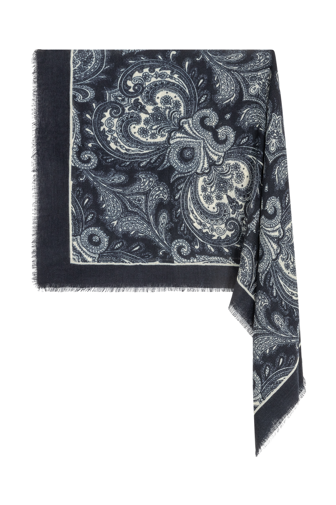 Hansje Schal Marine-navy Print