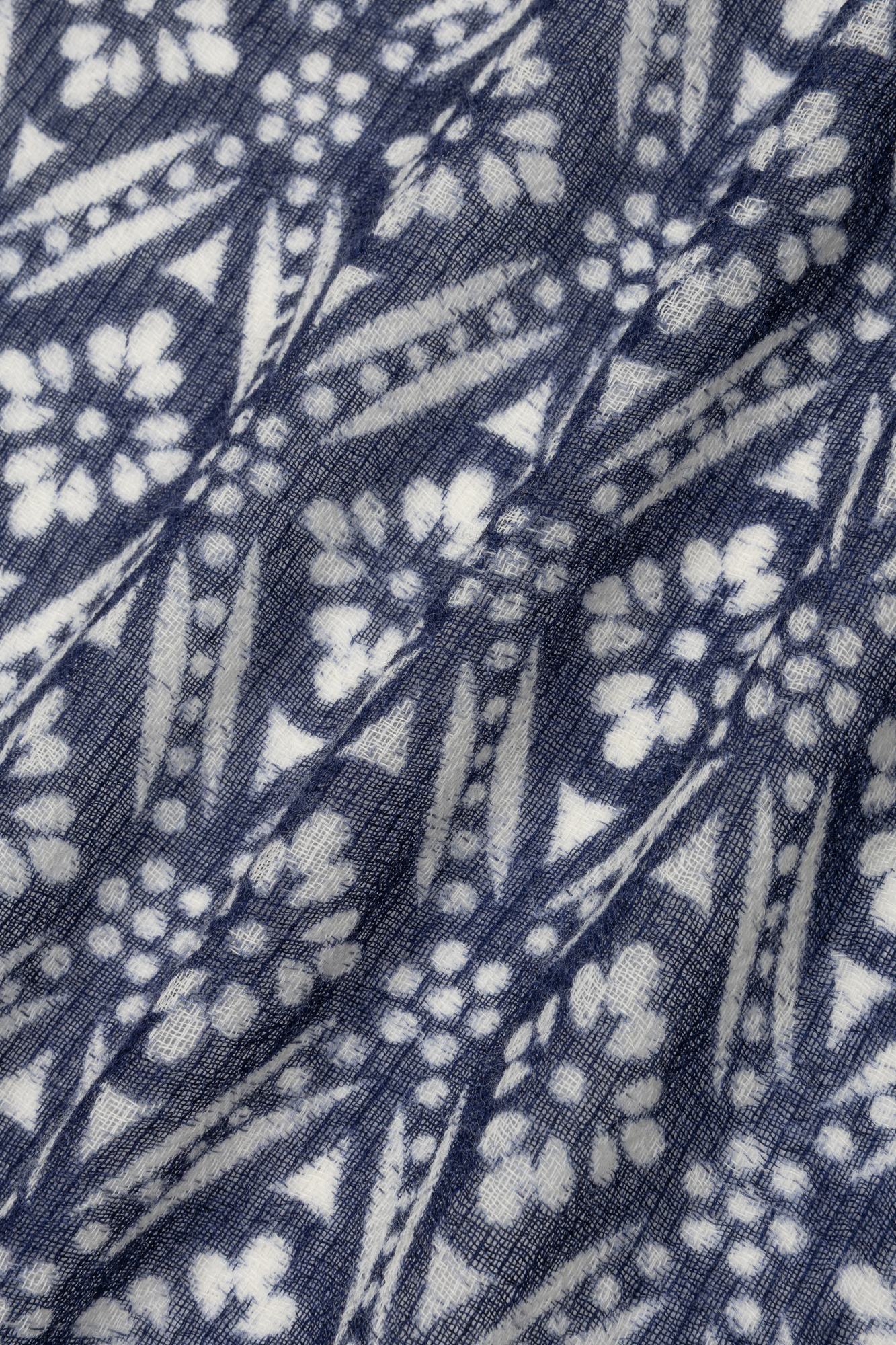 Motief Shawl Marine-navy