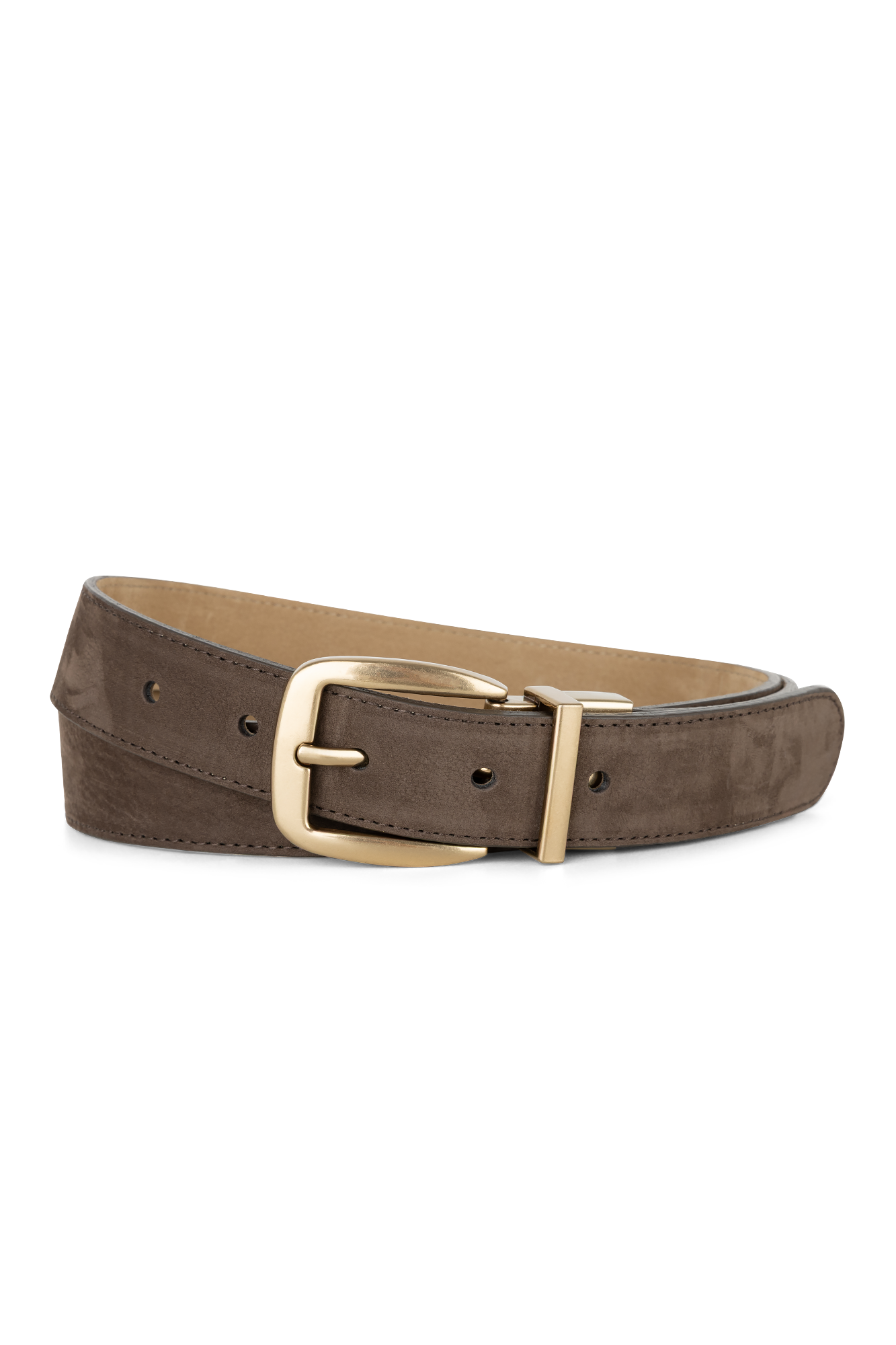 Reversible – Wildledergürtel – Braun