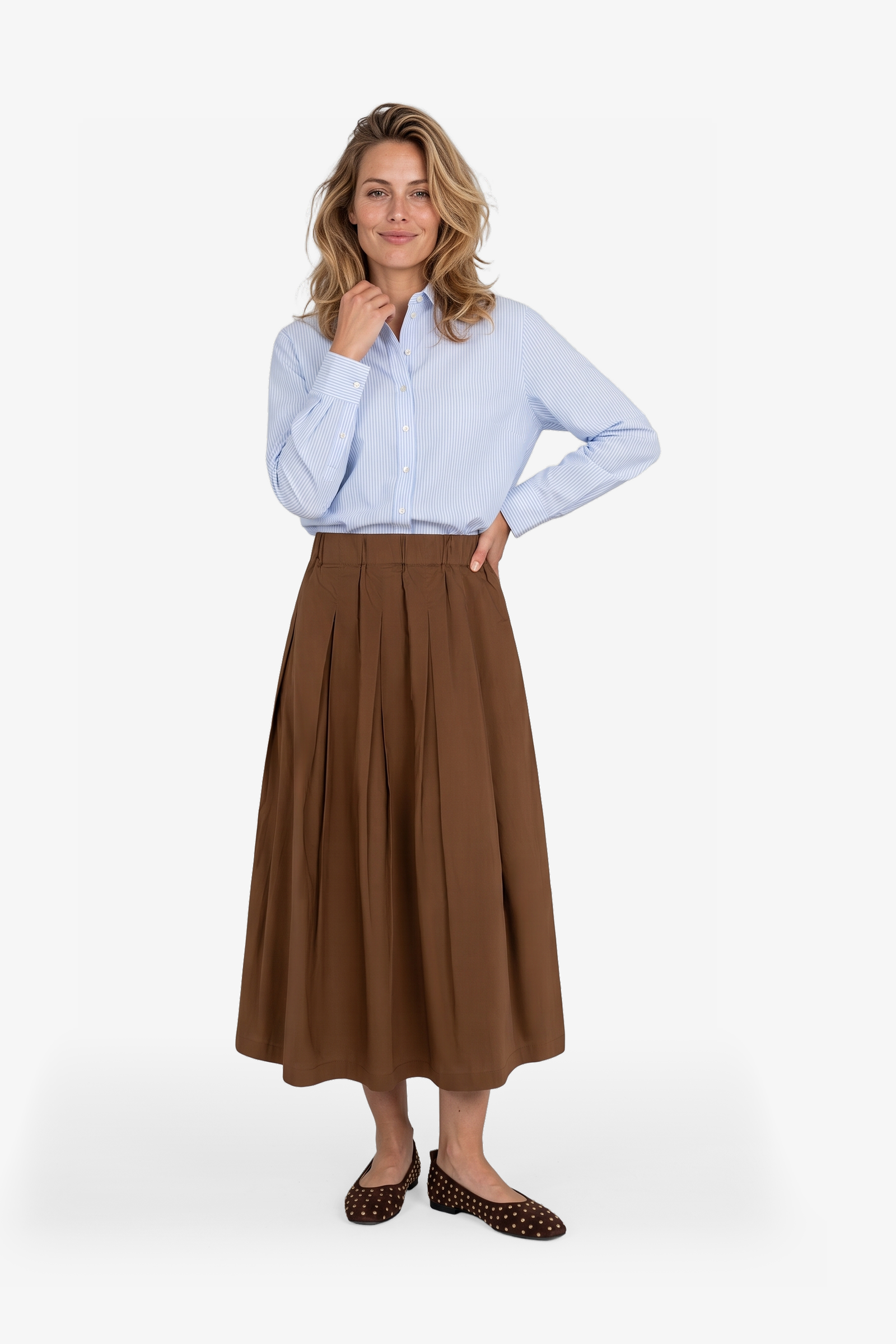Noralie Bluse Blau Streifen