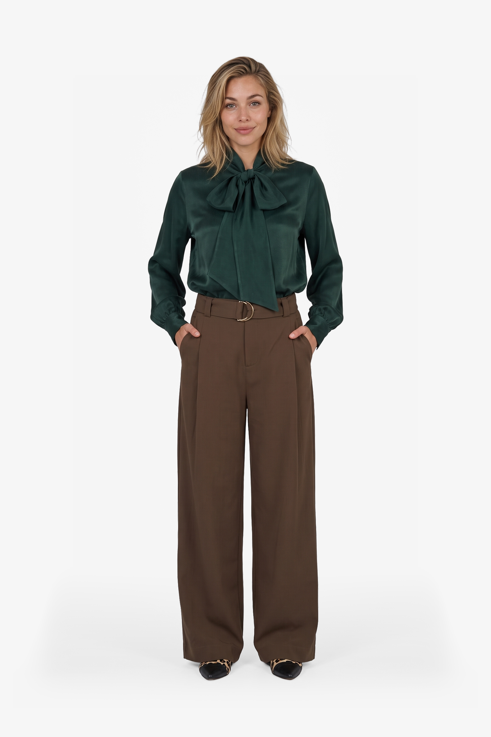 Robin Broek Hosen Braun