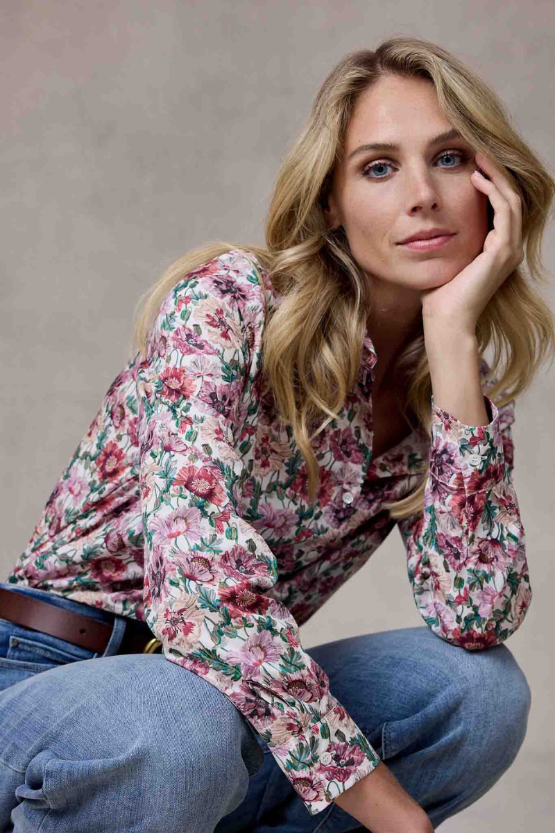 Otilla Bluse Rosa-Print