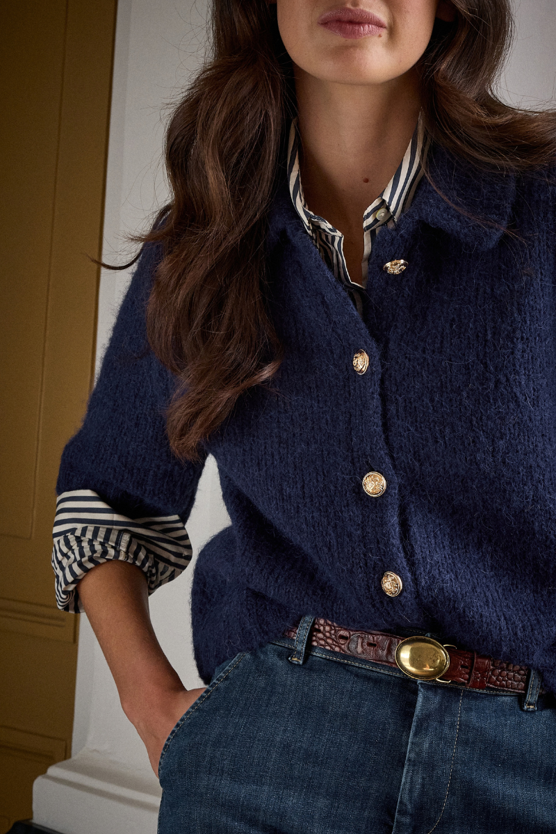 Brenda Strickjacke Marineblau
