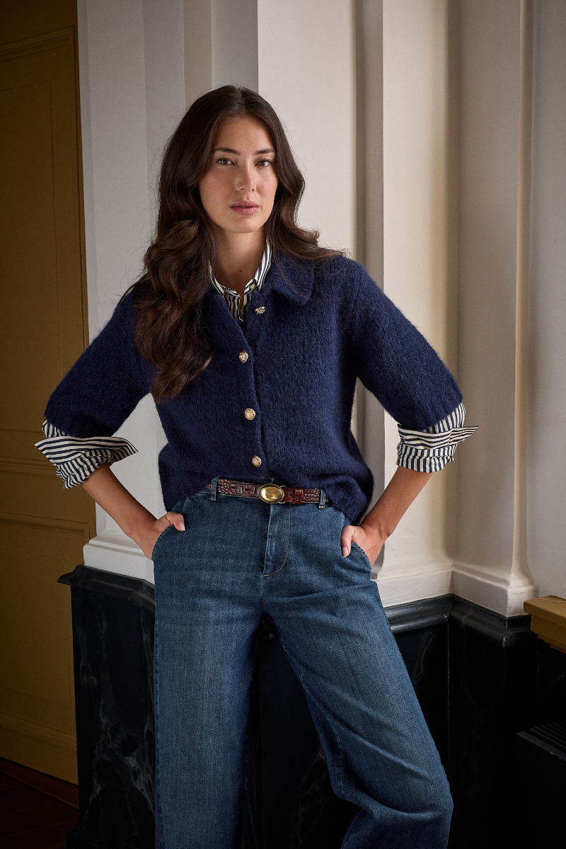 Brenda Strickjacke Marineblau