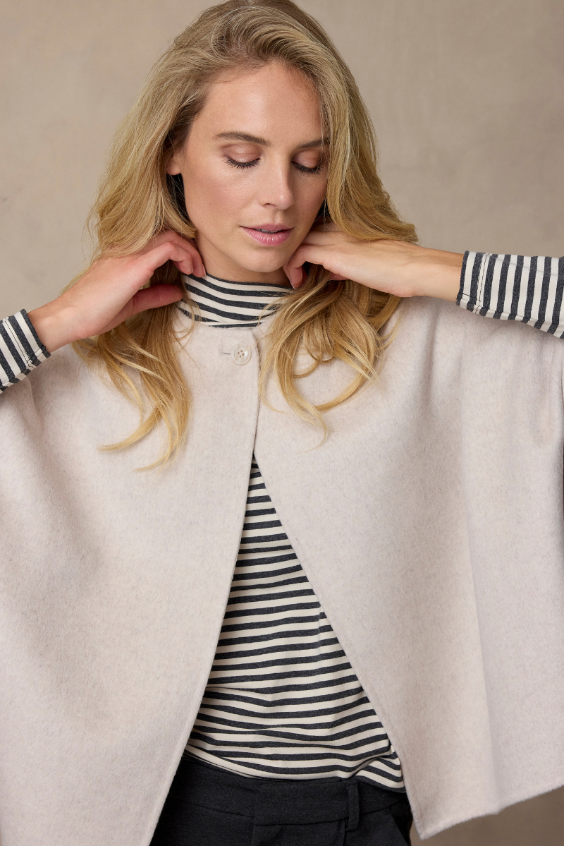 Nina Top Anthrazit Print