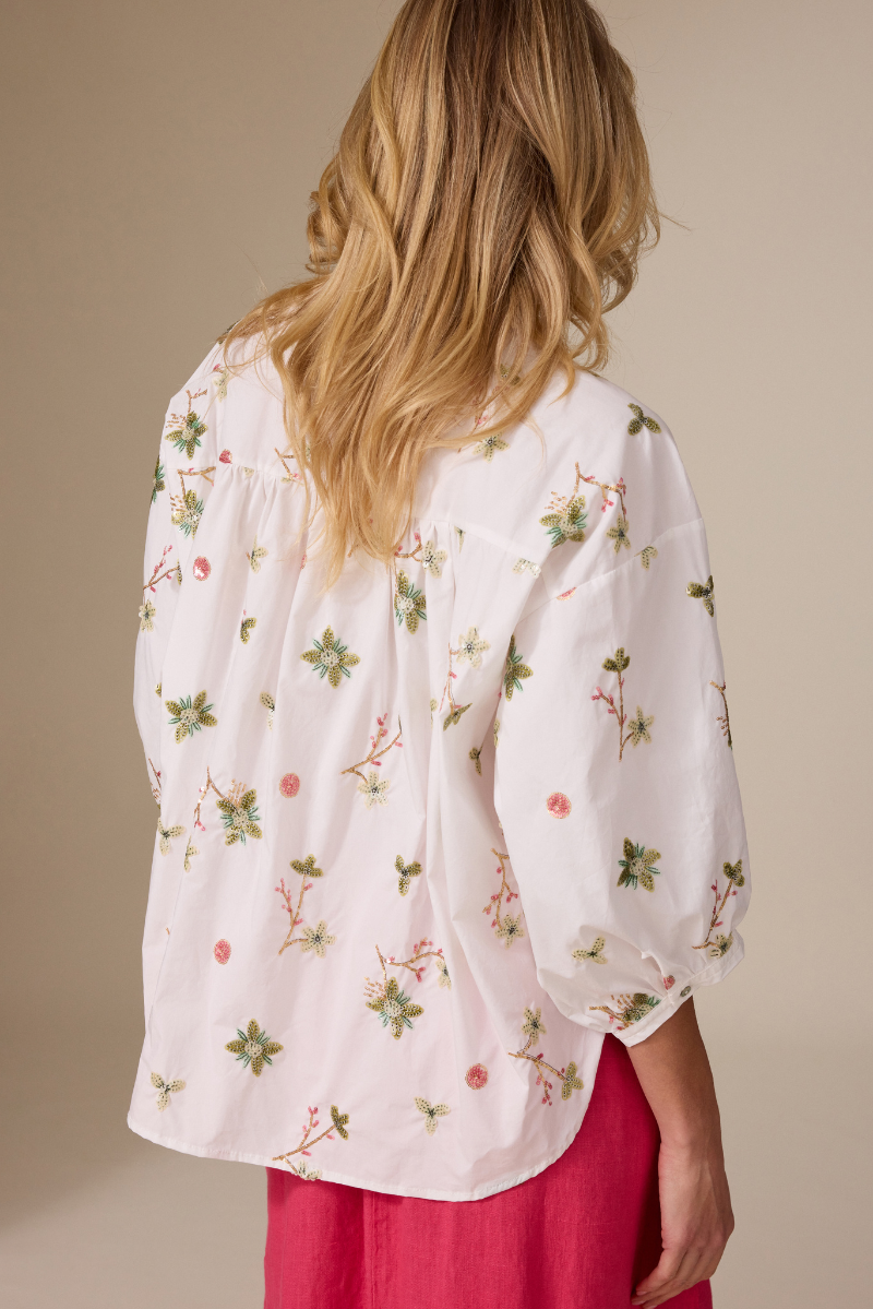 Luna Bluse Off-white Print