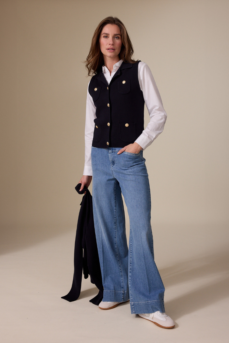 Lisa Gilet Marine-navy