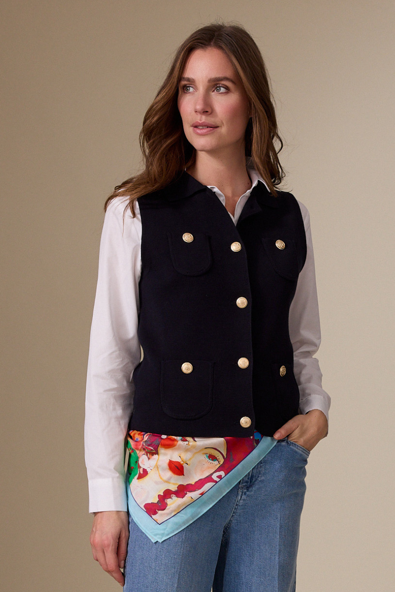 Lisa Gilet Marine-navy