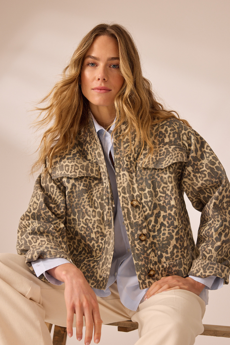 Nikkie Jacke Braun Druck