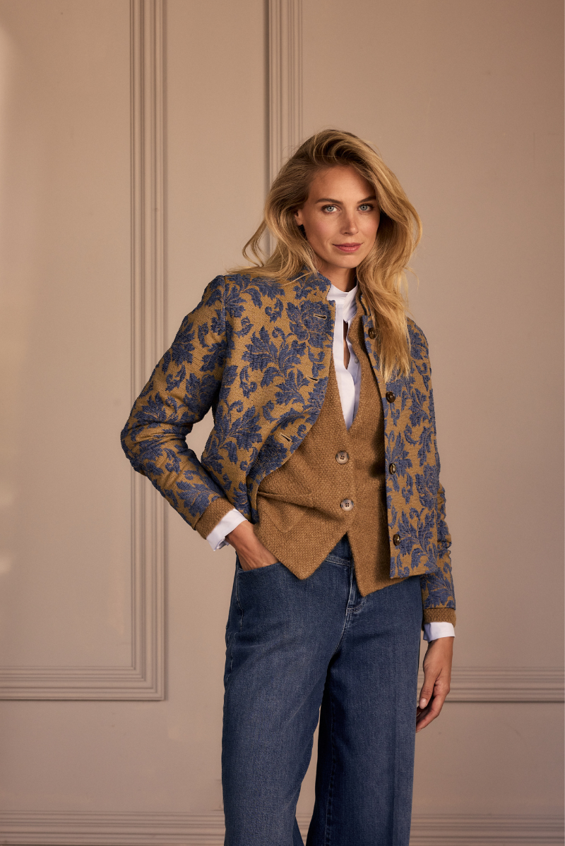 Rosie Jacke Blau-Print