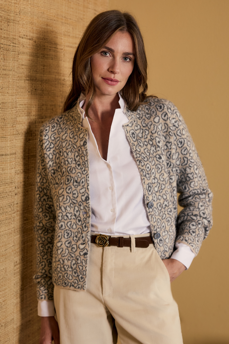 Lilly Weste Sand-Print